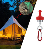 Maxbell 3xMagnetic Hooks Heavy Duty Camping Strong Magnetic Tent Light Hook for Garden Red