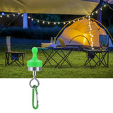 Maxbell 3xMagnetic Hooks Heavy Duty Camping Strong Magnetic Tent Light Hook for Garden Green