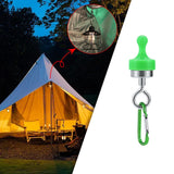 Maxbell 4xMagnetic Hooks Heavy Duty Camping Strong Magnetic Tent Light Hook for Garden Green