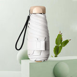 Maxbell 4xMini Sun Protection Umbrella with Case for Men and Women Sturdy Car Umbrella White