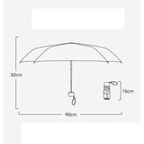 Maxbell 2xMini Sun Protection Umbrella with Case for Men and Women Sturdy Car Umbrella White