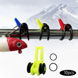 Maxbell 4x10x Fishing Hooks Keeper Hook Keeper for Lures Mini Fishing Rod Hook Keepers green