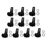 Maxbell 2x10x Fishing Hooks Keeper Hook Keeper for Lures Mini Fishing Rod Hook Keepers black