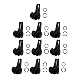Maxbell 3x10x Fishing Hooks Keeper Hook Keeper for Lures Mini Fishing Rod Hook Keepers black