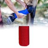 Maxbell 2xVet Wrap 4 inch Wide Non Woven Elastic Self Adherent Wrap for Dogs Pet Ankle Red