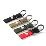 Maxbell 4xBottle Hanging Buckle Clip Water Bottle Ring Holder Keychain Belt for Hiking Black