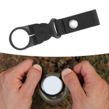 Maxbell 2xBottle Hanging Buckle Clip Water Bottle Ring Holder Keychain Belt for Hiking Black