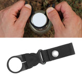 Maxbell 3xBottle Hanging Buckle Clip Water Bottle Ring Holder Keychain Belt for Hiking Black