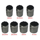Maxbell 4xFishing Rod Butt Cap Black Easy to Install End Cover Repair Building 24mm