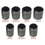 Maxbell 4xFishing Rod Butt Cap Black Easy to Install End Cover Repair Building 24mm