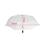 Maxbell 6xAutomatic Folding Umbrella Men Travel Umbrella for Trips Outdoor Beach White