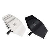 Maxbell 3xAutomatic Folding Umbrella Men Travel Umbrella for Trips Outdoor Beach White