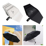Maxbell 6xAutomatic Folding Umbrella Men Travel Umbrella for Trips Outdoor Beach White