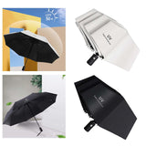 Maxbell 6xAutomatic Folding Umbrella Men Travel Umbrella for Trips Outdoor Beach White