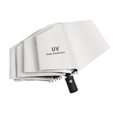 Maxbell 4xAutomatic Folding Umbrella Men Travel Umbrella for Trips Outdoor Beach White