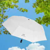 Maxbell 4xAutomatic Folding Umbrella Men Travel Umbrella for Trips Outdoor Beach White