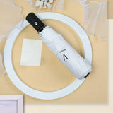 Maxbell 4xAutomatic Folding Umbrella Men Travel Umbrella for Trips Outdoor Beach White