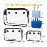 Maxbell 5xClear Inner Bag Makeup Bag Women Tote Bag for Outdoor Travel 17cmx12cmx5cm