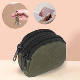 Maxbell 2xCoin Purse with Belt Loop Double Layer Waterproof Multifunctional Coin Pouch Green