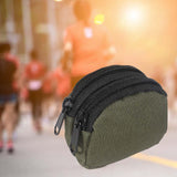 Maxbell 3xCoin Purse with Belt Loop Double Layer Waterproof Multifunctional Coin Pouch Green