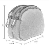 Maxbell 4xCoin Purse with Belt Loop Double Layer Waterproof Multifunctional Coin Pouch Green