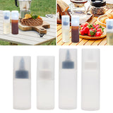 Maxbell 4xCamping Squeeze Oil Bottle Condiment Bottles for Home Frying Syrup black S