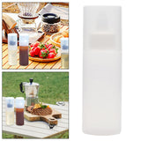 Maxbell 2xCamping Squeeze Oil Bottle Condiment Bottles for Home Frying Syrup white L