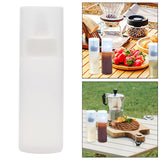 Maxbell 4xCamping Squeeze Oil Bottle Condiment Bottles for Home Frying Syrup white L
