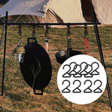 Maxbell 4x10Pcs Webbing Buckle Hooks DIY Backpack Hanging Hangers for Bags Pots Spoons