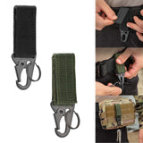 Maxbell 4xNylon Duty Belt Keepers with Key Holder Key Ring Holder Nylon Webbing Buckle Black