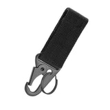 Maxbell 4xNylon Duty Belt Keepers with Key Holder Key Ring Holder Nylon Webbing Buckle Black