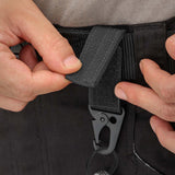 Maxbell 2xNylon Duty Belt Keepers with Key Holder Key Ring Holder Nylon Webbing Buckle Black