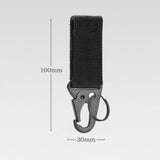 Maxbell 4xNylon Duty Belt Keepers with Key Holder Key Ring Holder Nylon Webbing Buckle Black