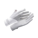 Maxbell 5xWomen Sun Protection Gloves Hiking Golfing Biking Cycling Gloves Full Finger White Gray Fingers