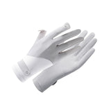 Maxbell 5xWomen Sun Protection Gloves Hiking Golfing Biking Cycling Gloves Full Finger White Gray Fingers