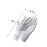 Maxbell 5xWomen Sun Protection Gloves Hiking Golfing Biking Cycling Gloves Full Finger White Gray Fingers