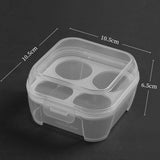 Maxbell 4xEgg Storage Box Organizer Travel Egg Carrying Case Hiking Egg Container Case 4Gird10.5x10.5x6.5cm