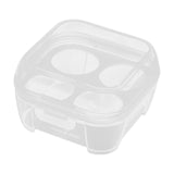 Maxbell 3xEgg Storage Box Organizer Travel Egg Carrying Case Hiking Egg Container Case 4Gird10.5x10.5x6.5cm