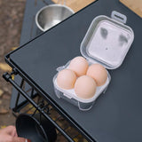 Maxbell 4xEgg Storage Box Organizer Travel Egg Carrying Case Hiking Egg Container Case 4Gird10.5x10.5x6.5cm