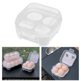 Maxbell 2xEgg Storage Box Organizer Travel Egg Carrying Case Hiking Egg Container Case 4Gird10.5x10.5x6.5cm