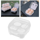 Maxbell 2xEgg Storage Box Organizer Travel Egg Carrying Case Hiking Egg Container Case 4Gird10.5x10.5x6.5cm
