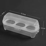 Maxbell 4xEgg Storage Box Organizer Travel Egg Carrying Case Hiking Egg Container Case 3 Grids 15.5x6.5x6cm