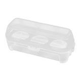 Maxbell 2xEgg Storage Box Organizer Travel Egg Carrying Case Hiking Egg Container Case 3 Grids 15.5x6.5x6cm