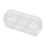Maxbell 4xEgg Storage Box Organizer Travel Egg Carrying Case Hiking Egg Container Case 3 Grids 15.5x6.5x6cm