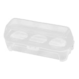 Maxbell 2xEgg Storage Box Organizer Travel Egg Carrying Case Hiking Egg Container Case 3 Grids 15.5x6.5x6cm