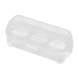 Maxbell 2xEgg Storage Box Organizer Travel Egg Carrying Case Hiking Egg Container Case 3 Grids 15.5x6.5x6cm