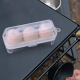 Maxbell 4xEgg Storage Box Organizer Travel Egg Carrying Case Hiking Egg Container Case 3 Grids 15.5x6.5x6cm
