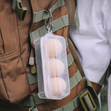 Maxbell 3xEgg Storage Box Organizer Travel Egg Carrying Case Hiking Egg Container Case 3 Grids 15.5x6.5x6cm