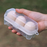Maxbell 4xEgg Storage Box Organizer Travel Egg Carrying Case Hiking Egg Container Case 3 Grids 15.5x6.5x6cm