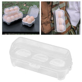 Maxbell 4xEgg Storage Box Organizer Travel Egg Carrying Case Hiking Egg Container Case 3 Grids 15.5x6.5x6cm